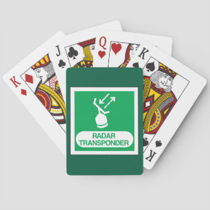 Notfall-Radar-Transponder-Sicherheitsschild Spielkarten