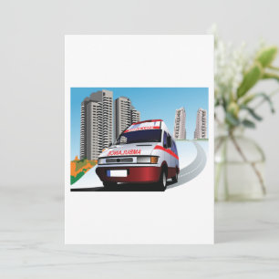 Notfall-Rettungsdienst in der Stadtumgebung Einladung