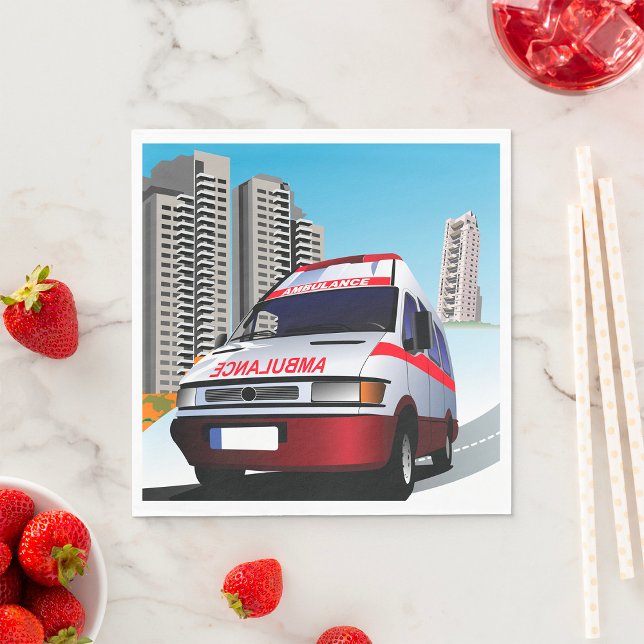 Notfall-Rettungsdienst in der Stadtumgebung Serviette (Von Creator hochgeladen)