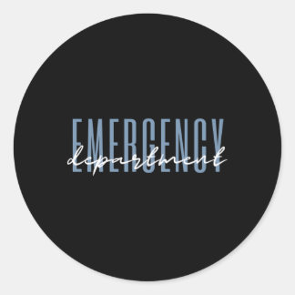 Notfall-Stillstand Krankenpflege im Notbereich Runder Aufkleber