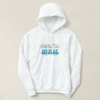 Notfall- und Traumapflegekraft Floral Weiße Kapuze Hoodie