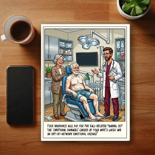 Notfallabenteuer Cartoon Postkarte