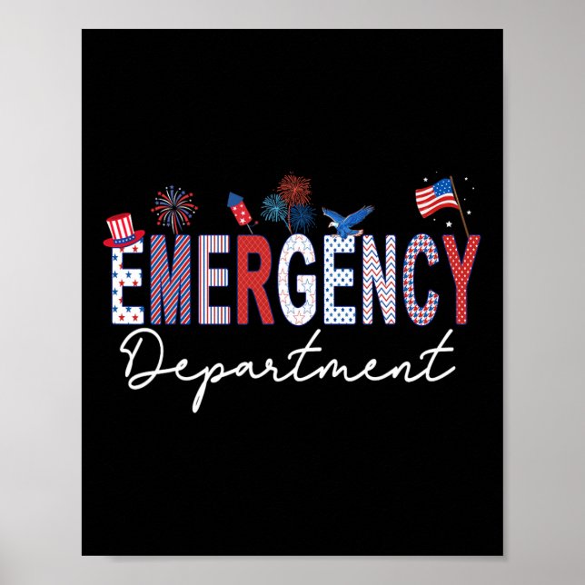 Notfallabteilung 4. Juli USA Poster (Vorne)