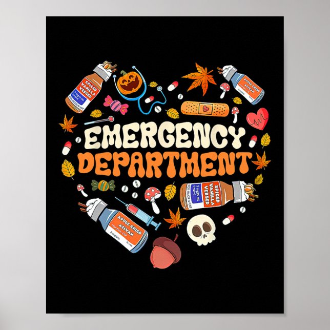 Notfallabteilung Er Krankenpflege Herbst Herbst Poster (Vorne)