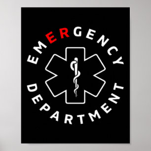 Notfallabteilung Er Rn Nurse Retro Gesundheitswese Poster