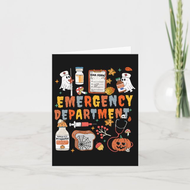 Notfallabteilung Funny Er Nurse Halloween Spoo Karte (Vorderseite)