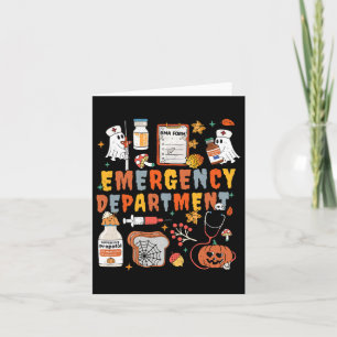 Notfallabteilung Funny Er Nurse Halloween Spoo Karte
