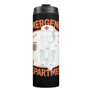 Notfallabteilung Funny Halloween Nurse Essenti Thermosbecher