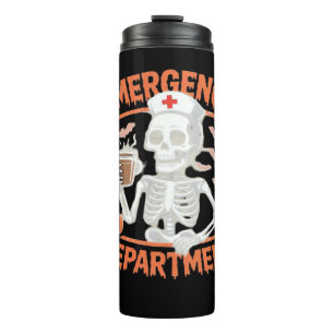 Notfallabteilung Funny Halloween Nurse Essenti Thermosbecher