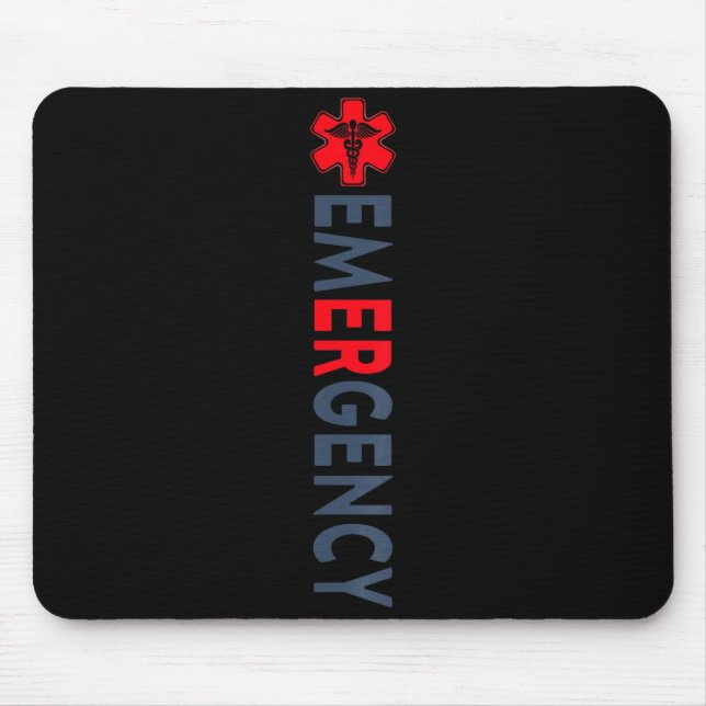 Notfallabteilung Notaufnahme Krankenschwester ER K Mousepad (Vorne)
