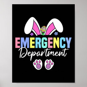 Notfallabteilung Ostern Bunny Er Nurse Oster Poster