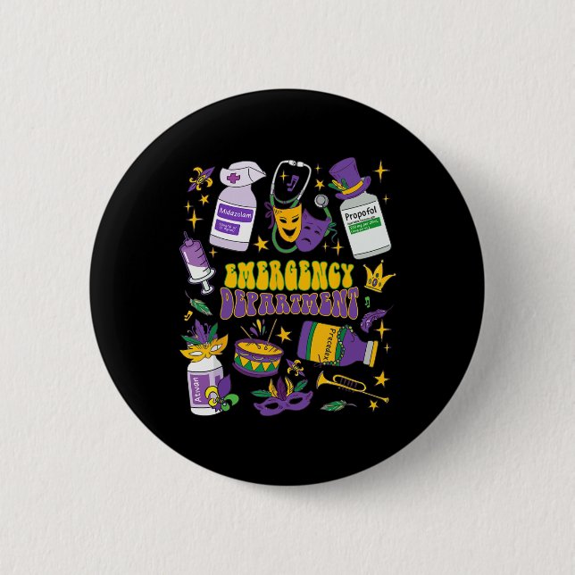 Notfallabteilung Scrub Rn Icu Pacu Er Nurse Ma Button (Vorderseite)