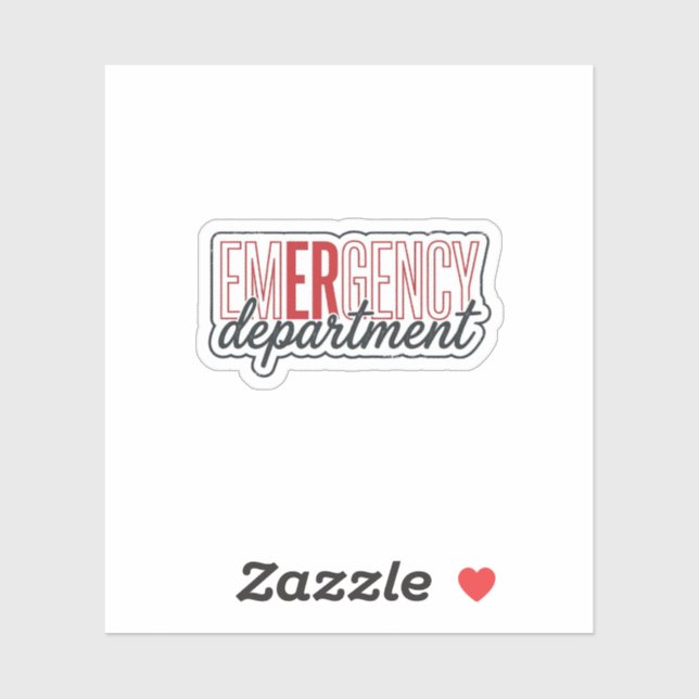 Notfallabteilung-Typografie-Shirt-Design_1 Aufkleber (Blatt)