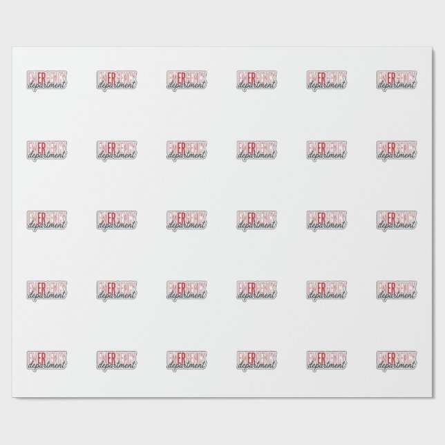 Notfallabteilung-Typografie-Shirt-Design_1 Geschenkpapier (Flach)