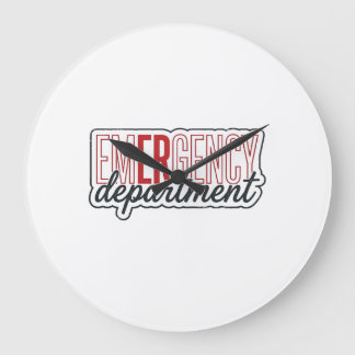 Notfallabteilung-Typografie-Shirt-Design_1 Große Wanduhr