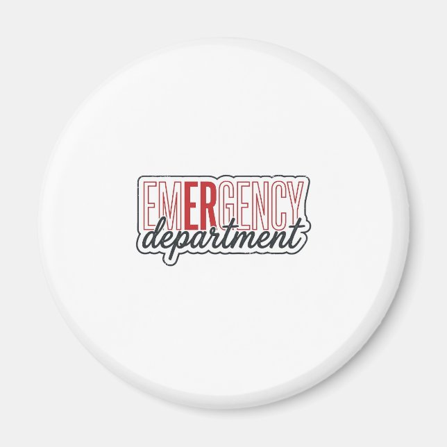 Notfallabteilung-Typografie-Shirt-Design_1 Magnet (Vorne)