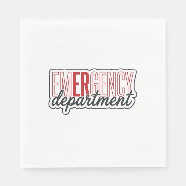 Notfallabteilung-Typografie-Shirt-Design_1 Serviette (Vorderseite)