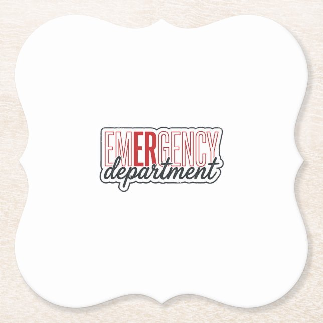 Notfallabteilung-Typografie-Shirt-Design_1 Untersetzer (Vorderseite)