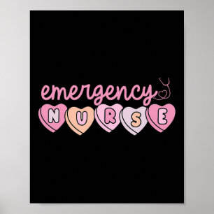 Notfallabteilungs-Krankenschwester Hearts ER RN Ed Poster