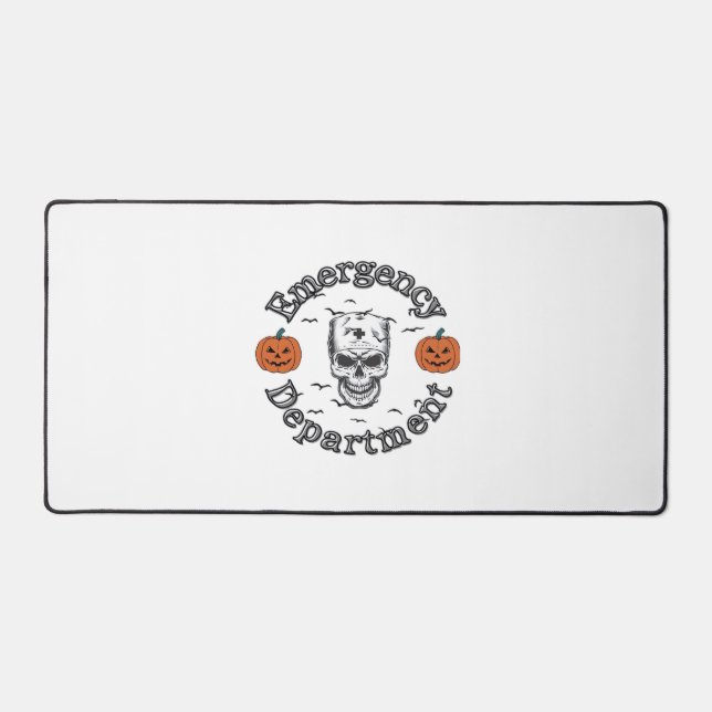 Notfallabteilungsraum Er Nurse Skeleton Hallo Schreibtischunterlage (Vorderseite)