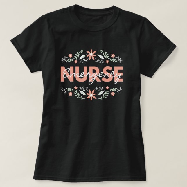 Notfallblumenkrankenschwester T-Shirt (Design vorne)