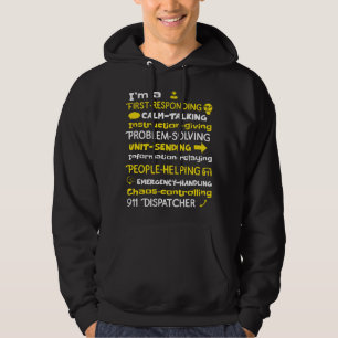 Notfalldispatcher - Dünne gelbe Linie-Dispatcher Hoodie