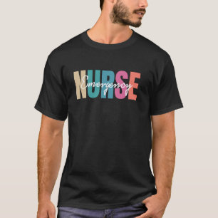 Notfallkrankenschwester Bunte Wertschätzungsgesche T-Shirt