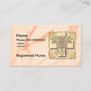 Notfallkrankenschwester Caduceus Visitenkarte