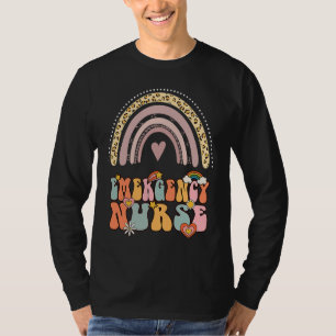Notfallkrankenschwester Groovy Retro Vintage Regen T-Shirt