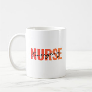 Notfallkrankenschwester Leben Fette Typografie Kaffeetasse