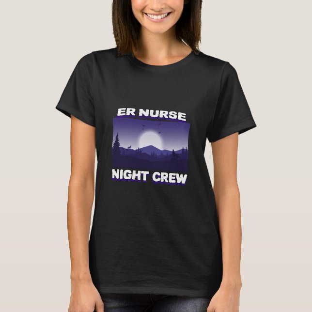 Notfallkrankenschwester T-Shirt – Nachtschicht – G (Vorderseite)