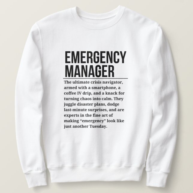 Notfallmanager Sweatshirt (Design vorne)