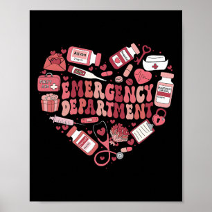 Notfallstation Er Krankenschwester Valentinstag Ge Poster