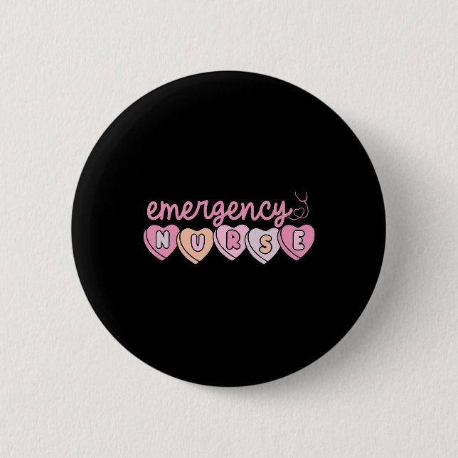 Notfallstationskrankenschwester Hearts Er Rn Ed Va Button (Vorderseite)