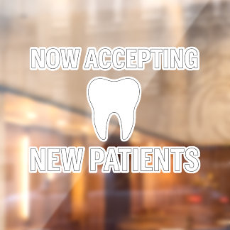 NOTFALLWALK-INS WICOME Dental Window Decal - T Fensteraufkleber