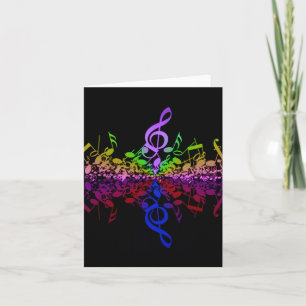 Nothin' but Treble Rainbow Musiknote Card Karte