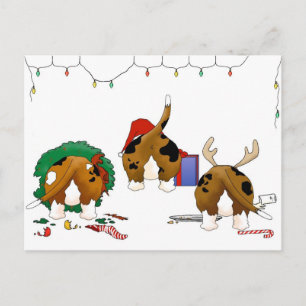 Nothin' Butt A Basset Christmas Feiertagspostkarte