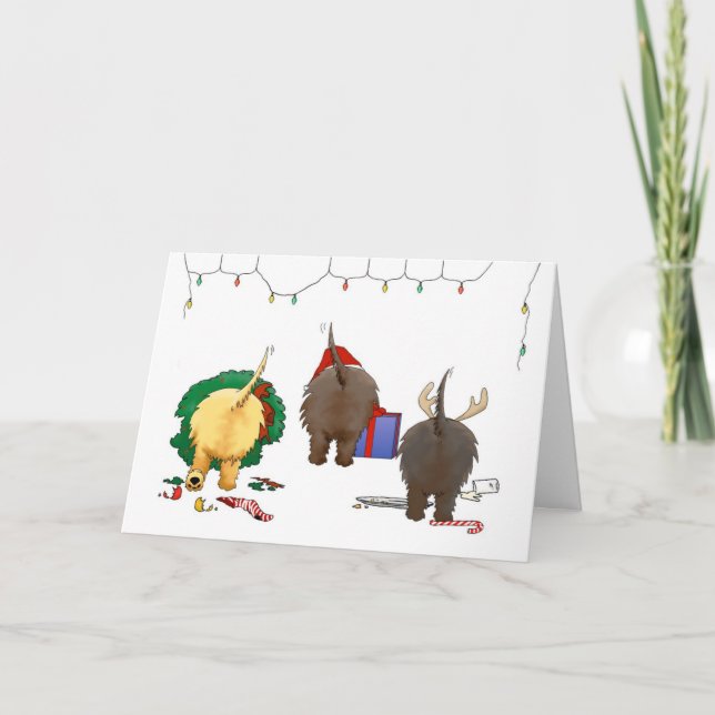 Nothin' Hintern A Cairn Weihnachtskarte Feiertagskarte (Vorderseite)