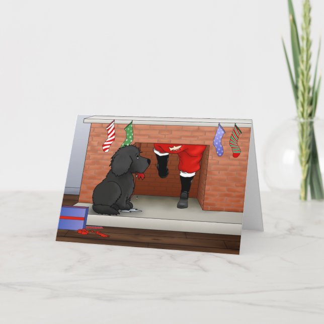 Nothin' Hintern A Newfie Christmas Feiertagskarte (Vorderseite)