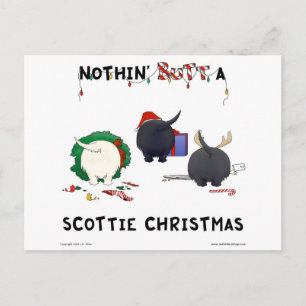 Nothin' Hintern A Scottie Christmas Feiertagspostkarte
