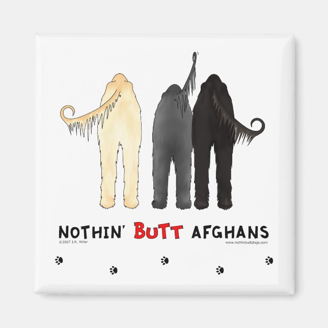 Nothin' Hintern Afghans Magnet (Vorne)
