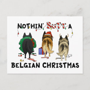Nothin' Hintern Ein belgisches Weihnachtsfest Feiertagspostkarte