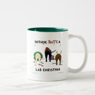 Nothin' Hintern Ein Labrador Weihnachten Zweifarbige Tasse