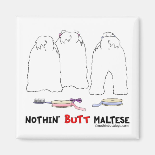 Nothin' Hintern Maltese Magnet (Vorne)