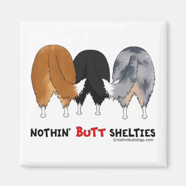 Nothin' Hintern Shelties Magnet (Vorne)