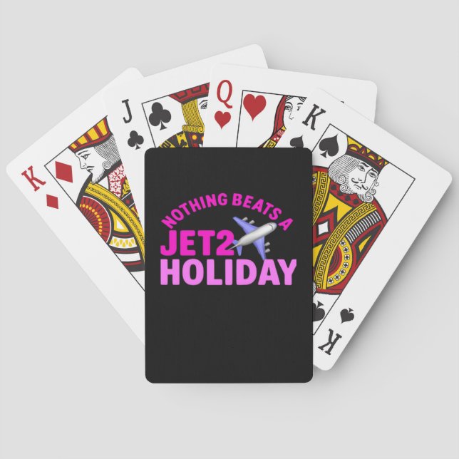 Nothing Beats A Jet2 Holiday Meme Sloth Spielkarten (Rückseite)
