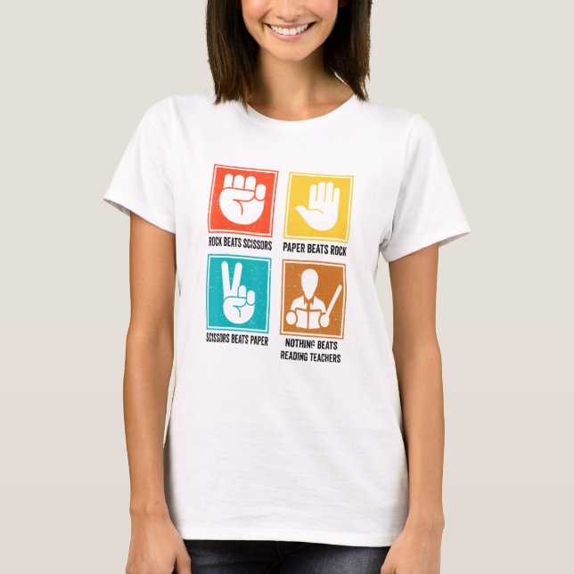 Nothing Beats Reading Teachers Reading Tutor Instr T-Shirt (Vorderseite)