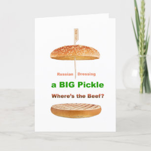 Nothing Burger Deluxe Geburtstagkarte Feiertagskarte