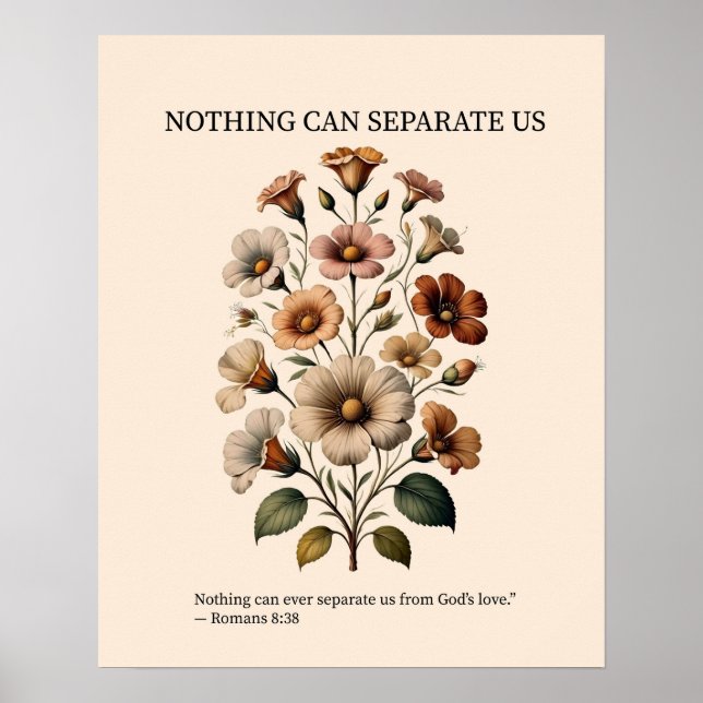 Nothing can separate us from God's love wall art Poster (Vorne)