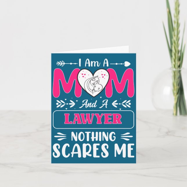 Nothing Es Me Funny Lawyer Mom Quote  Karte (Vorderseite)